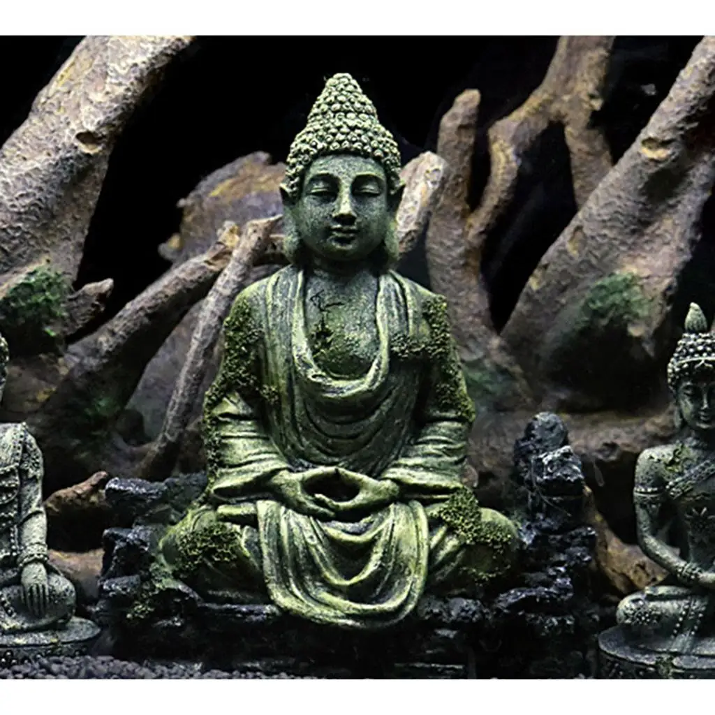 Декор для рептилий из смолы-Ретро архаический Будда домик черепахи