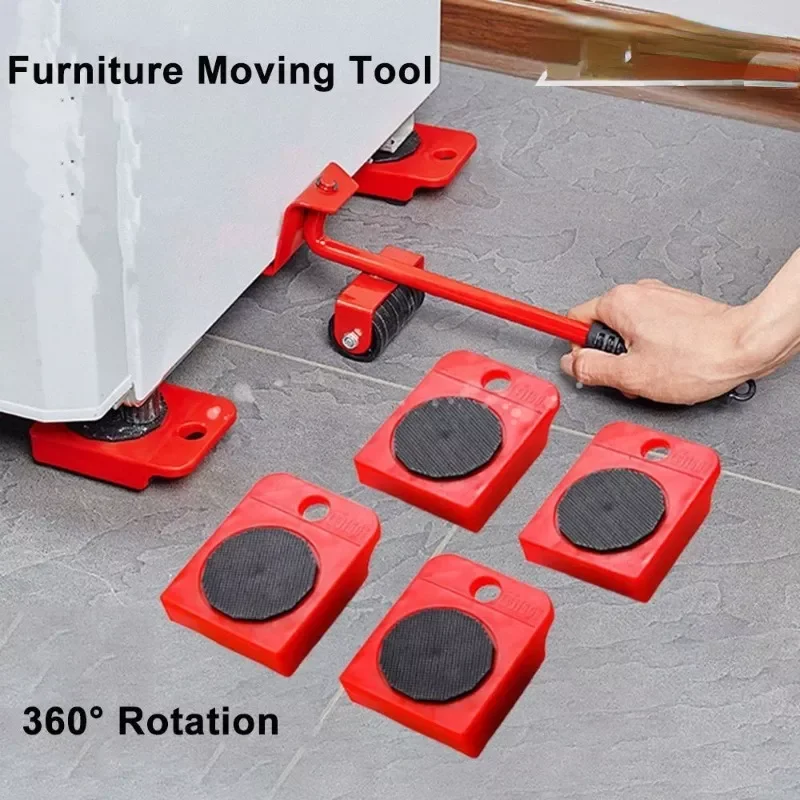 

2/4/5pcs Heavy Furniture Mover Tool Transport Lifter Shifter Sofa Refrigerator Washing Machine Wheel Slider Roller Mover Device