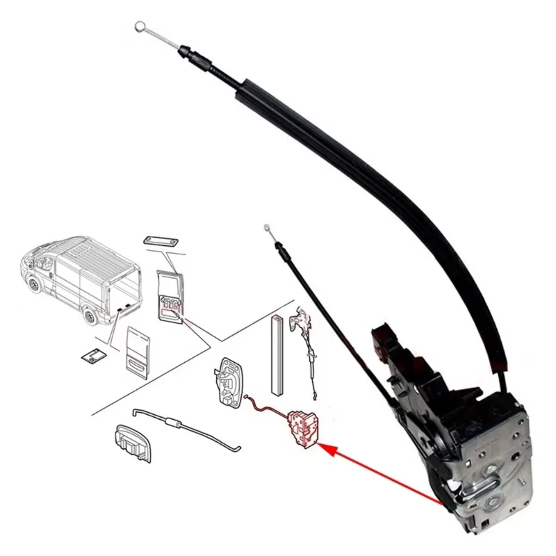1393796080 Привод замка задней двери для Peugeot Boxer II Citroen Jumper Fiat Ducato 8719.94 8719.97 1345728080