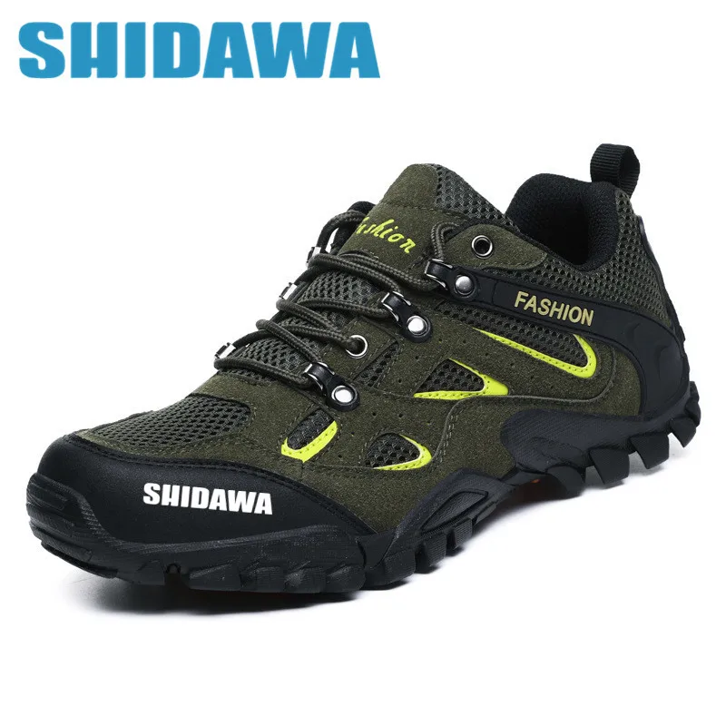 

New Anti-skid Fishing Shoes Men Sneakers Mountain Climbing Shoes Spring Summer Breathable Outdoor Sport Hunting Trekking Boots