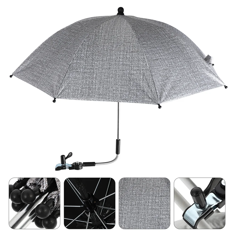

Flexible Car Canopy UV Sun Protection Baby Pram Parasol with Holder
