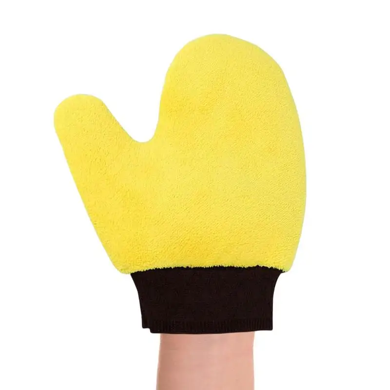 

Waterproof Car Wash Microfiber Coral Velvet Gloves Thick Car Cleaning Mitt Wax Detailing Brush Auto Care Double-faced Glove