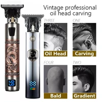 2021 usb hair trimmer electric hair clipper cordless shaver trimmer for men barber cutting machine t outliner shaver gold black