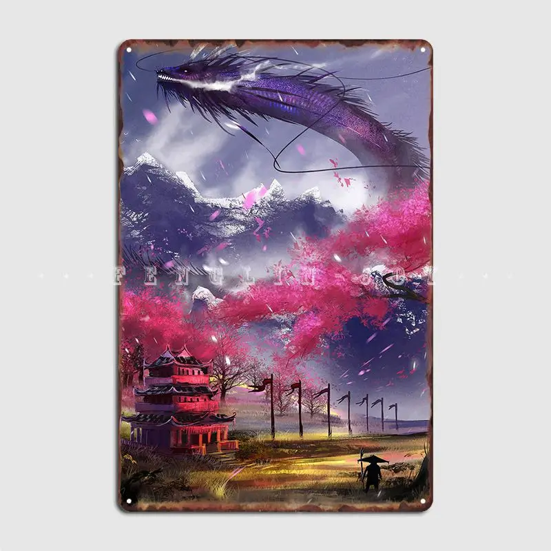

Japan Landscape Metal Sign Vintage Wall Pub Plaques Kitchen Tin Sign Poster