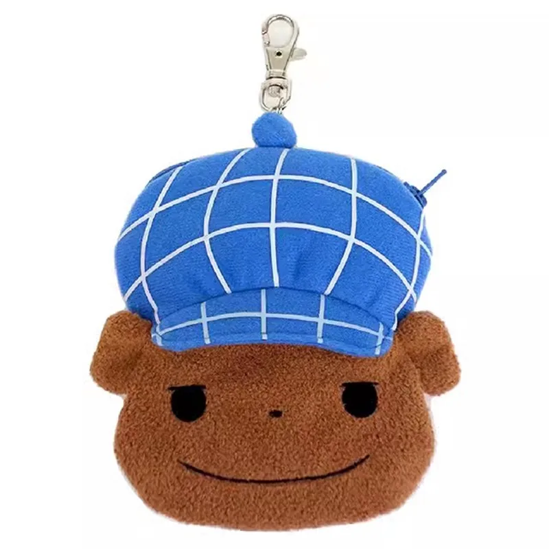 Фото Новый милый Oshiri Tantei The Butt Detective Brown Bear, детский плюшевый кошелек для монет, держатель для удостоверения личности, маленькие кошельки, сумка для женщин №1