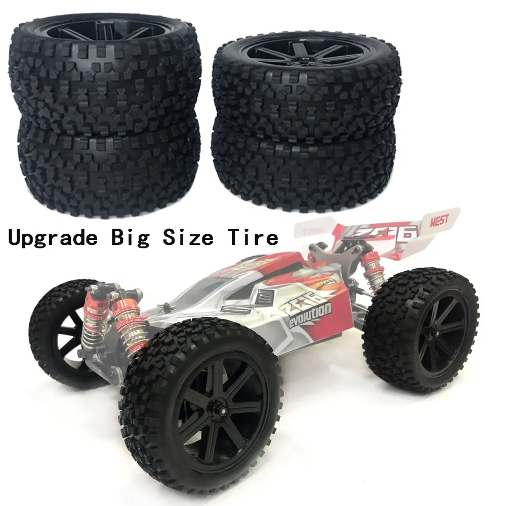 

Large Front And Rear Tire Upgrades For Wltoys 144001 124018 124019 12428 1/12 1/14 Rc Car Spare Parts For Remote Control Cars