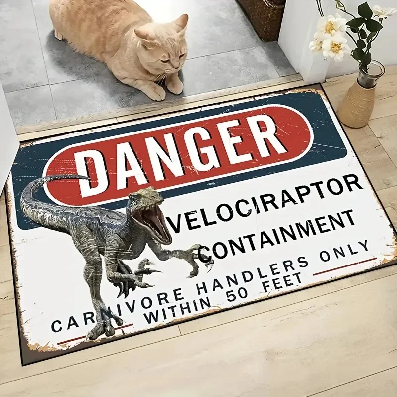 Дверной коврик-динозавр Velociraptor очень впитывающий мультяшный ковер для ванной