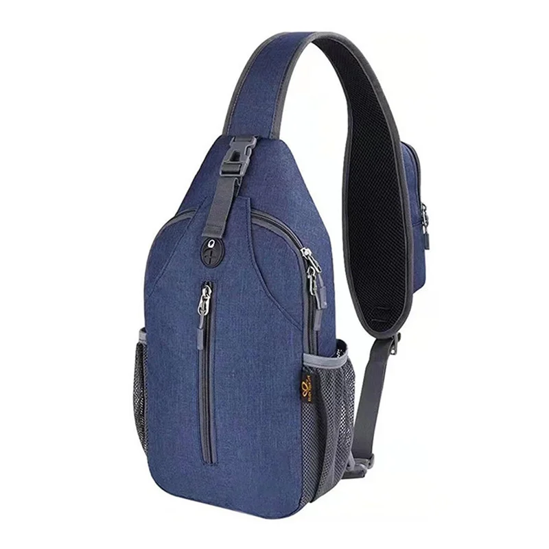 

Мужская нагрудная сумка для мальчиков, дорожная портативная вместительная сумочка через плечо, модная простая поясная сумка из ткани «Оксфорд»
