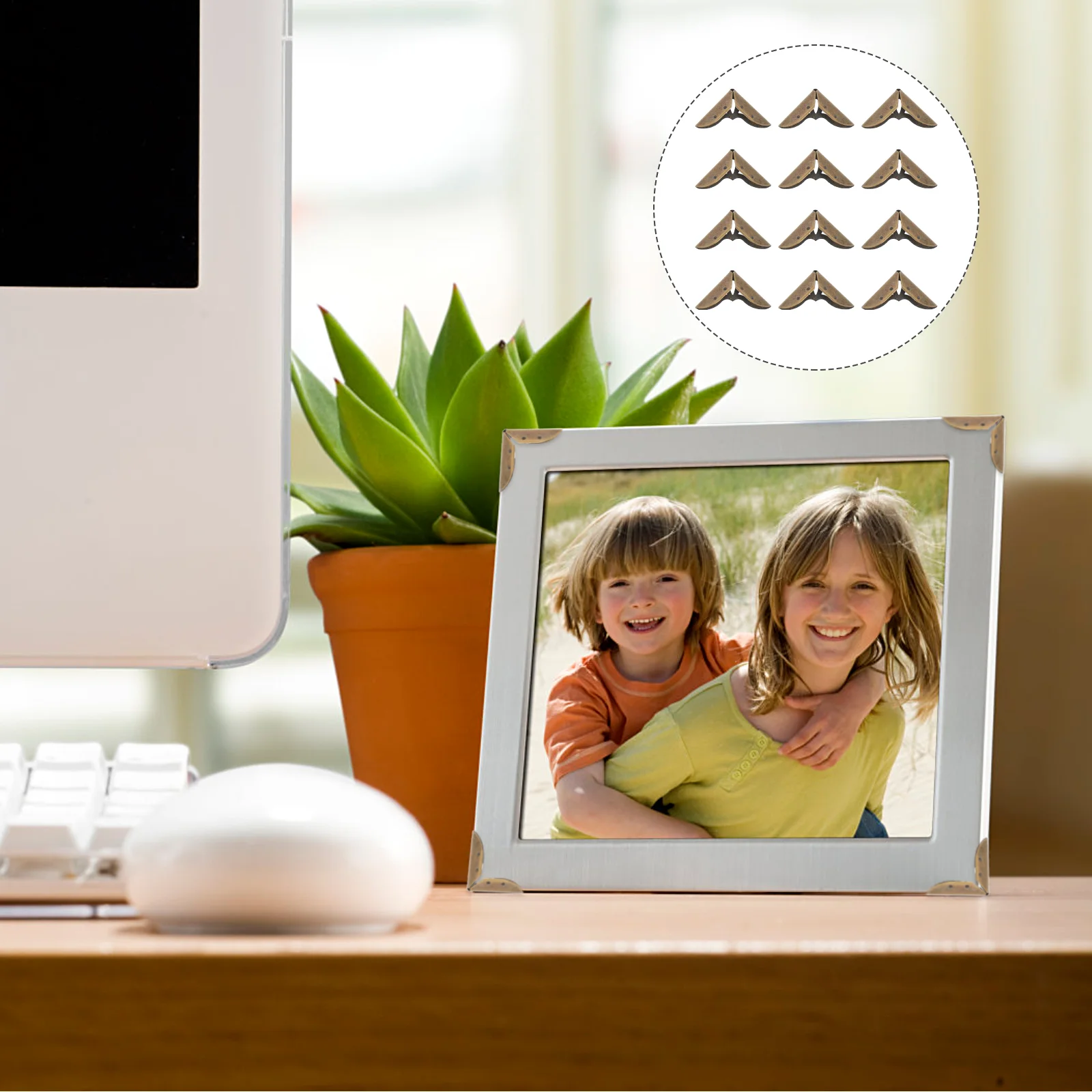 12 шт. защитная пленка для альбома угловая ретро-защита ноутбука металлическая