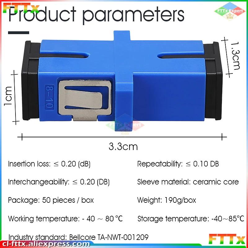 50-400Pcs SC Fiber Optic Connector Adapter SC / UPC SM Flange Singlemode Simplex SC-SC APC Coupler Wholesale to Brazil