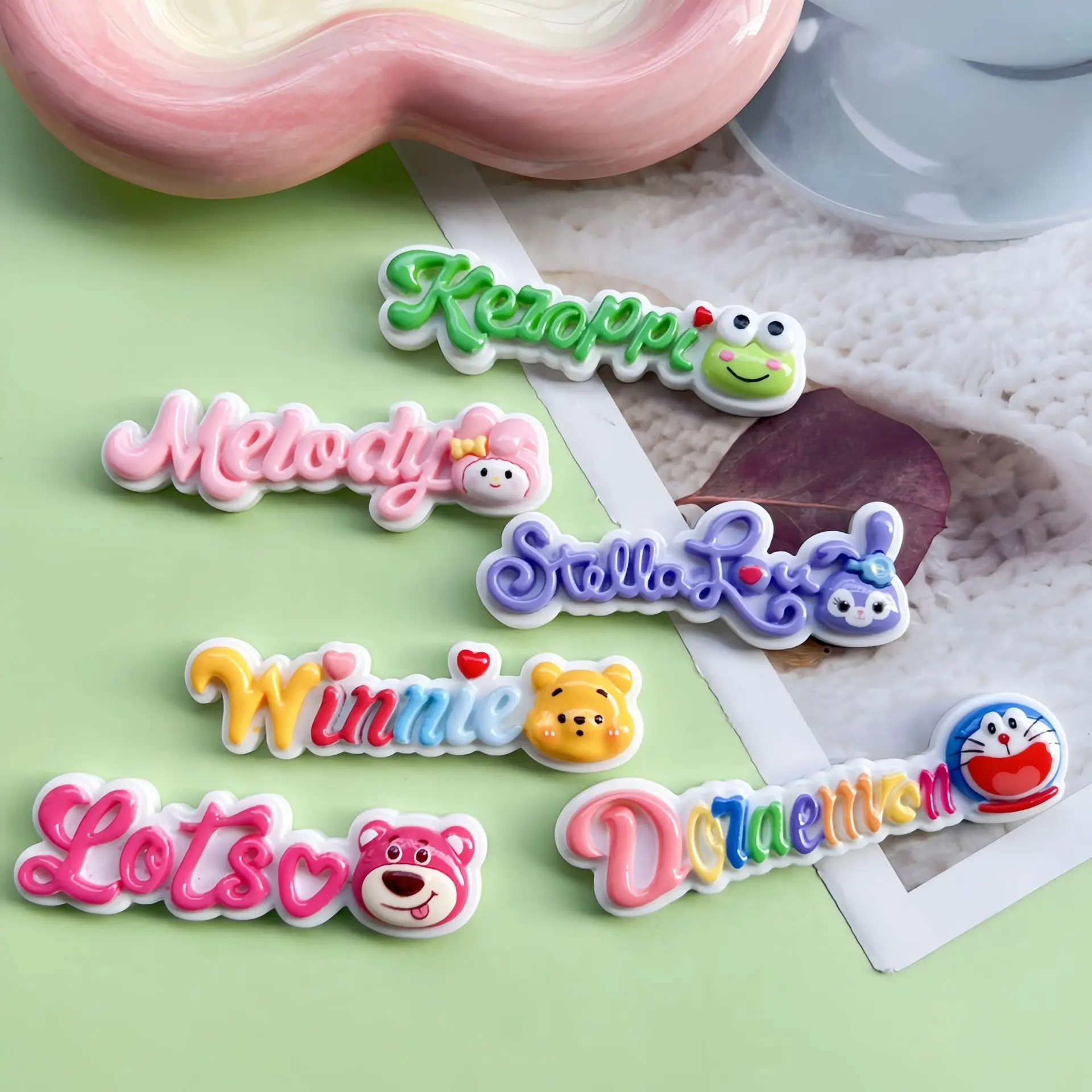 2 шт. милые Мультяшные полимерные аксессуары ручной работы