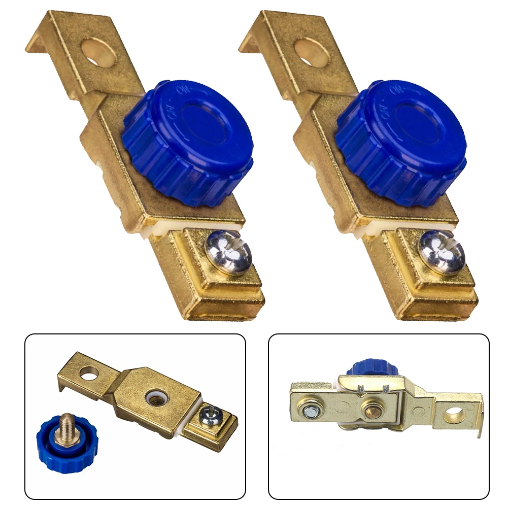 

2X Car Motorcycle Battery Power-off Switch Battery Master Disconnect Isolator Terminal Cut Off Switch Zinc Alloy Interior Parts