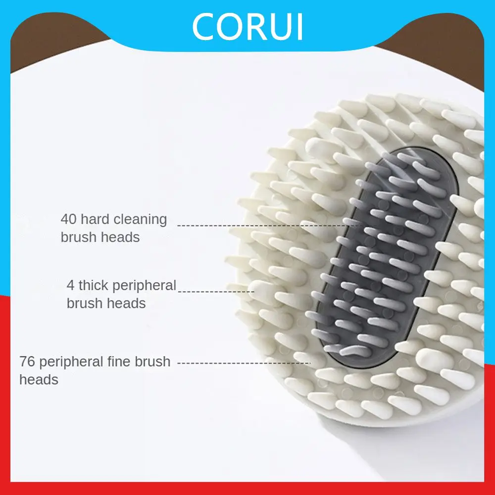 

Fits Well With Fingers Multifunctional 2-in-1 Shampoo Brush Strengthen And Healthy Hair Roots Promote Scalp Blood Circulation