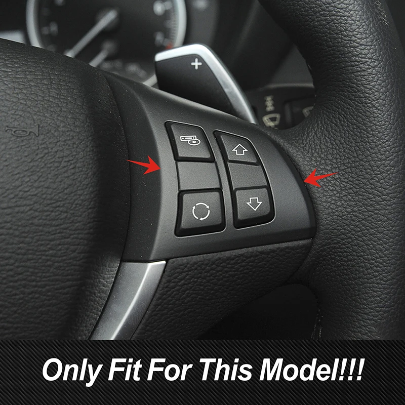 Фото Для BMW X5 E70 X6 E71 2009-13 консоль Кнопка рулевого колеса декоративная рамка Крышка отделка автомобильные аксессуары интерьерная наклейка №3
