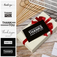 black white small business packaging decoration greeting labels thank you cards appreciation cardstock diy postcards
