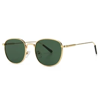 women square sunglasses metal gold green mens fashion sun shade beach 2020 summer gifts items uv400 hot sale 2022