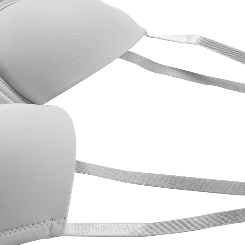 Grey Bodysuit Body Shaper Women Skinny Bodycon Thin Sleeveless Bodysuit with Underwire Bra Sexy (Smaller Design)