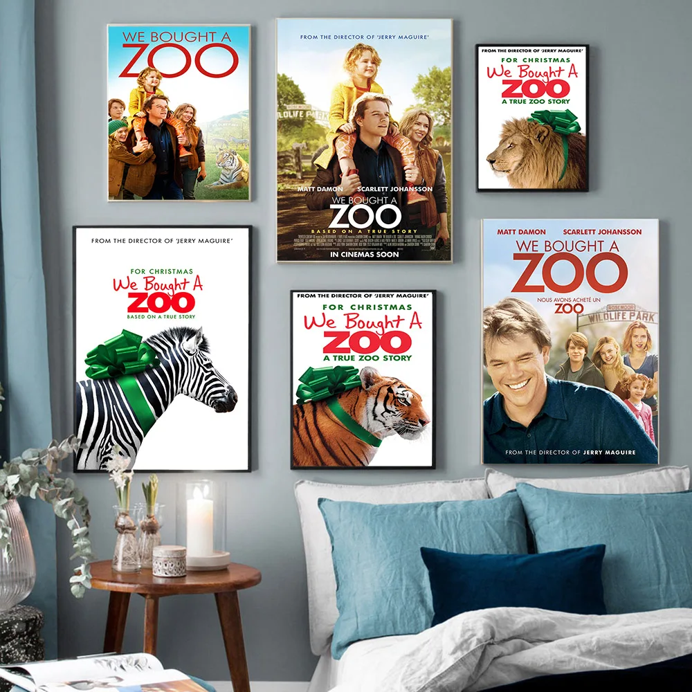 

We Bought A Zoo American Family Comedy Drama Film Poster Movie Art Print Canvas Painting Modern Living Room Decor Wall Picture