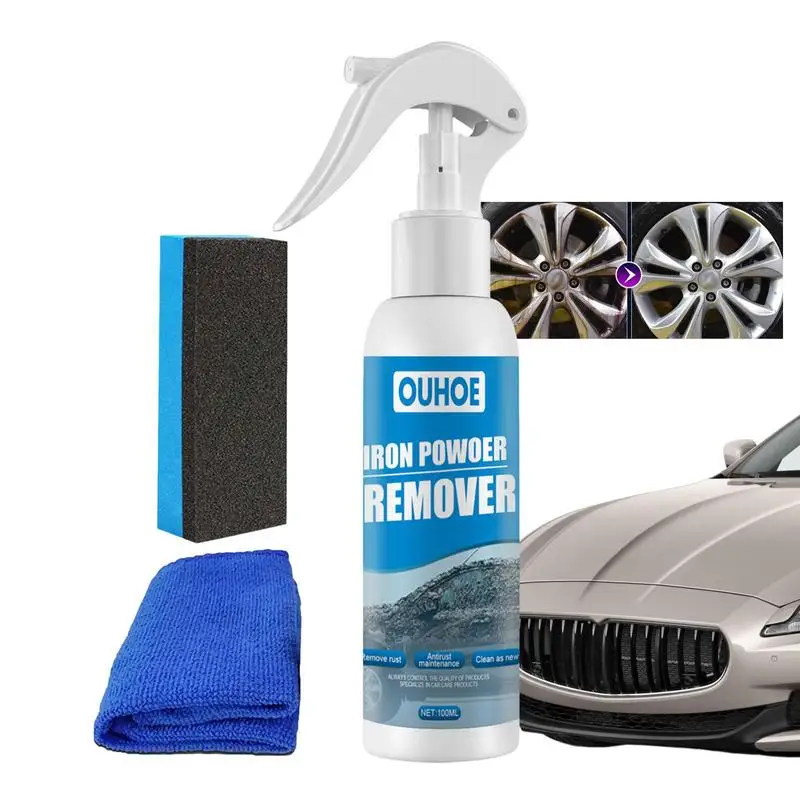Iron Powder Remover Oxidation Remover For Car Rust Dissolving Spray Prevent Oxidation Effective Rust Removal Neutral Formula