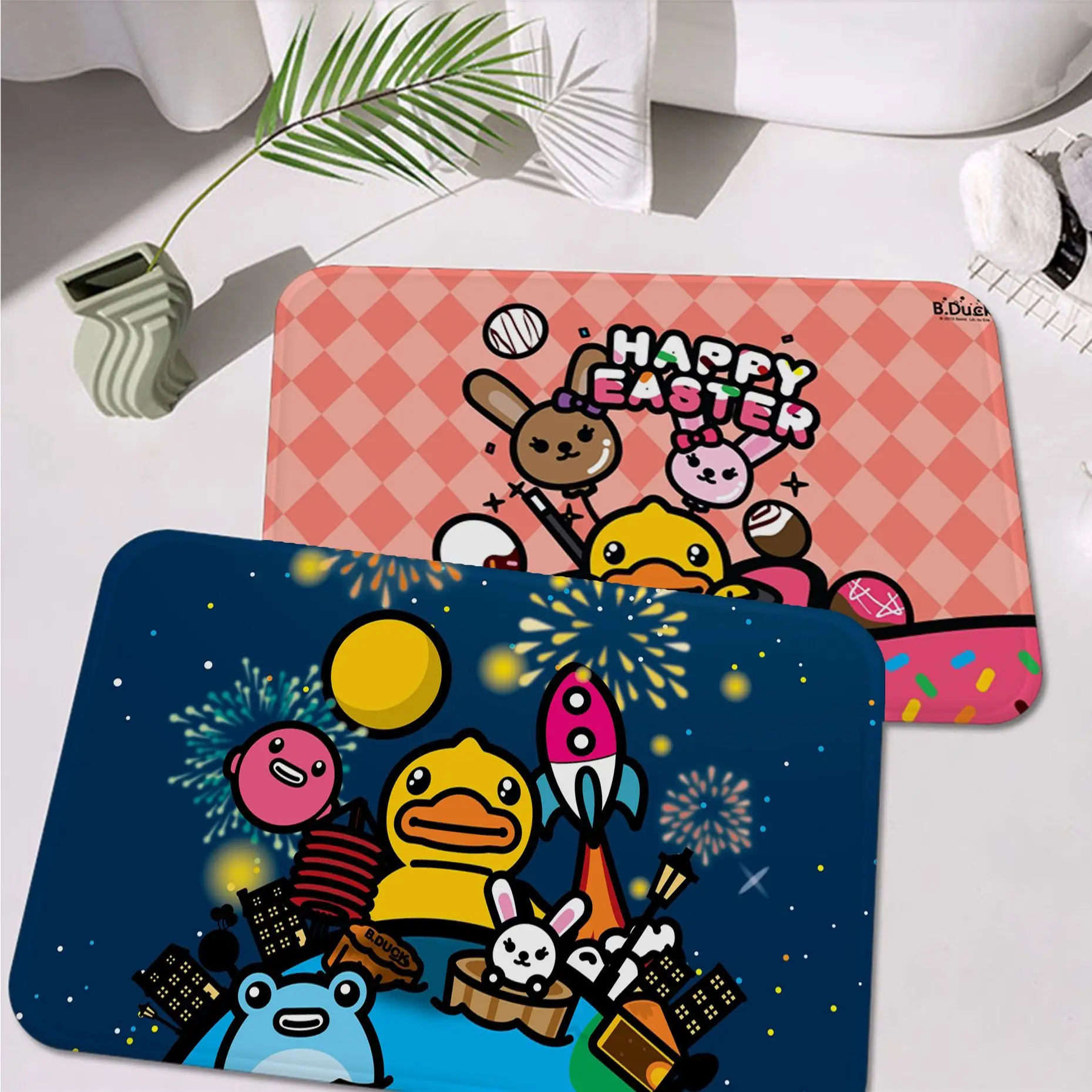 

Kwaii yellow duck Bathroom Mat Nordic Style Home Doormat Bathroom-Toilet Mats Bedroom Hotel Decor Mat