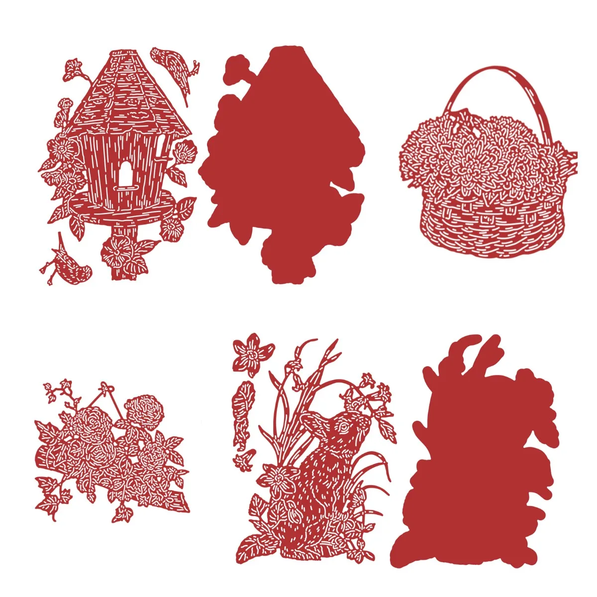 

2023 NEW Floral Lilac Robin Delicate Dovecote Metal Cutting Dies Silicone Stamps Stencil Diy Scrapbooking Paper Album