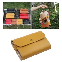 portable hiking bbq camping seasoning bag canvas pouch spice bottle set storage bag