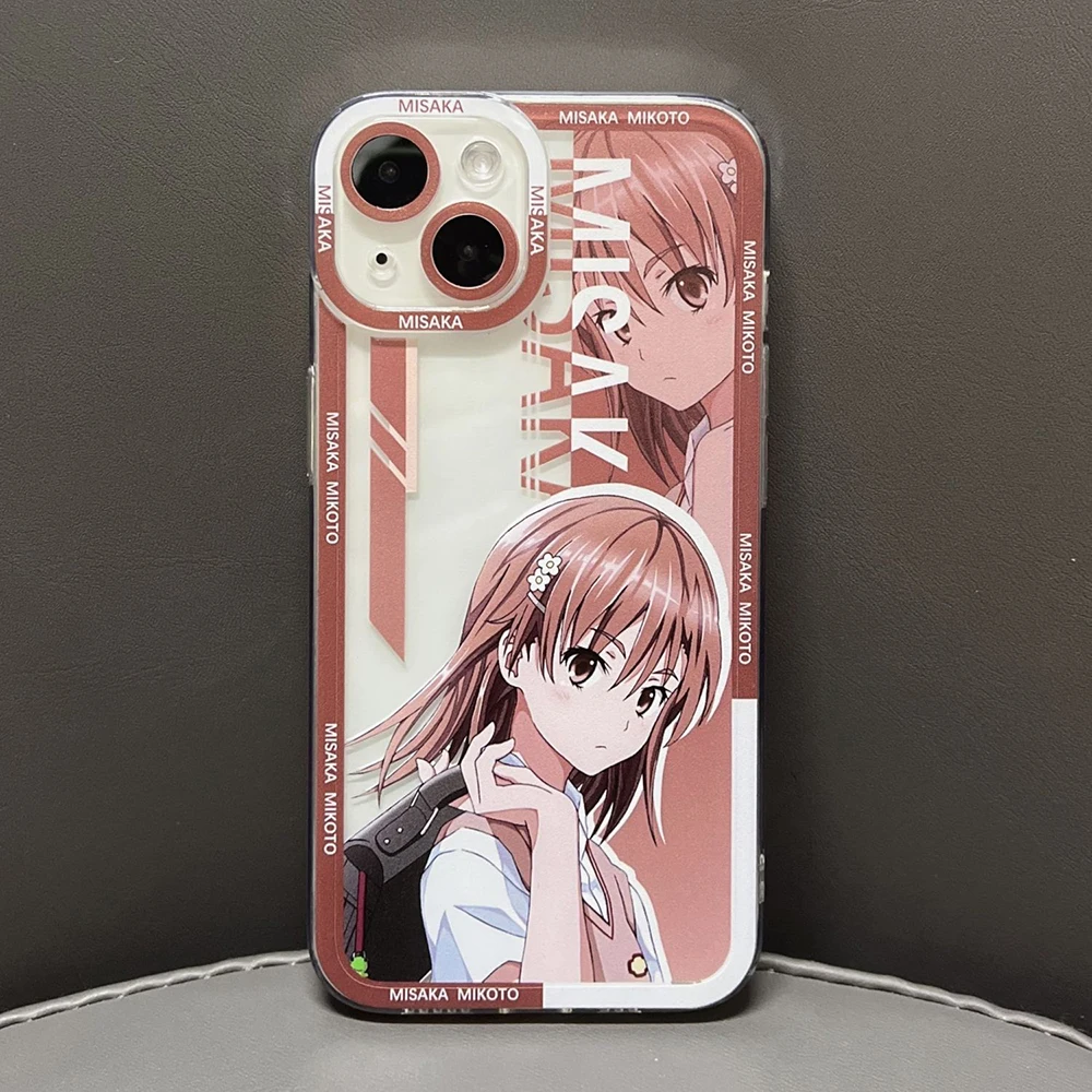 

Cute Misaka Mikoto Angle Eyes Phone Case For Iphone 14 13 12 11 Pro Max Mini 8 Plus Xs Xr X Se A Certain Scientific Anime Funda