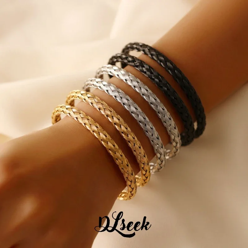 DLseek трендовые плетеные браслеты для женщин и мужчин индивидуальный