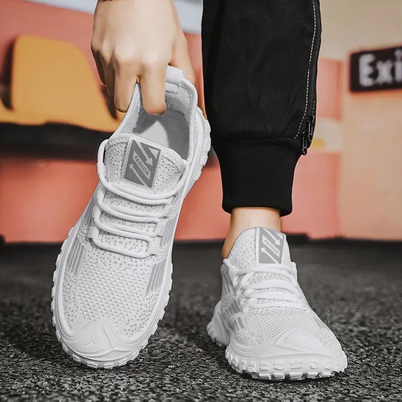 Новинка лета 2024 мужская обувь дышащие тонкие вязаные повседневные кроссовки