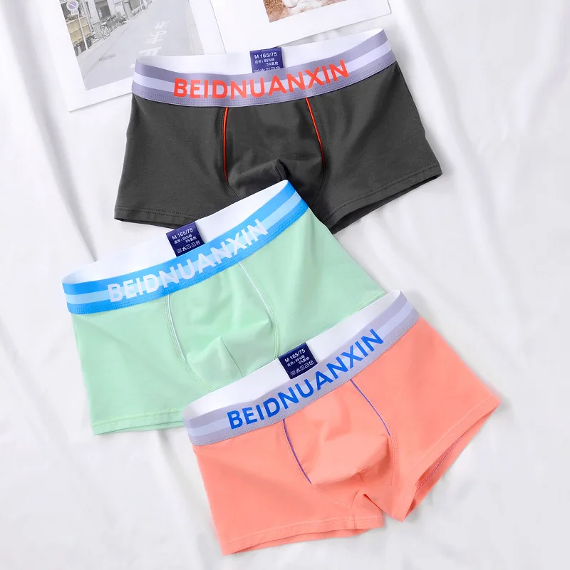 

Men Underwear Boxers Cotton Man Panties Breathable Fashion Youth Boxershorts Male Mid Waist Underpants Trendy Man Shorts Homme