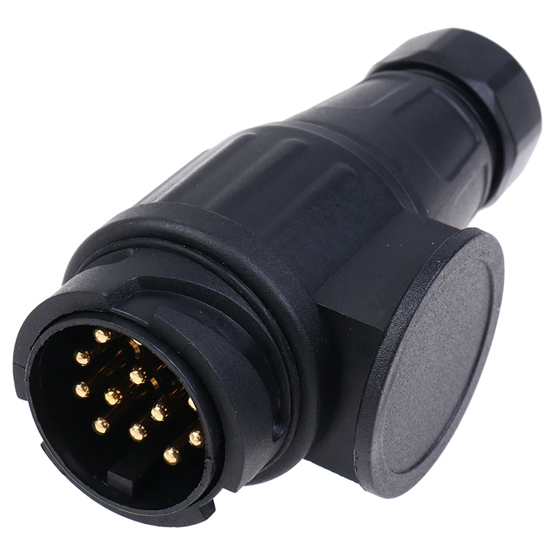 

12V 13 Pin Trailer Plug Durable 13 Pole Electrical Caravan Wiring Connector Towing Bar Socket Adapter Car Truck RV Accessories