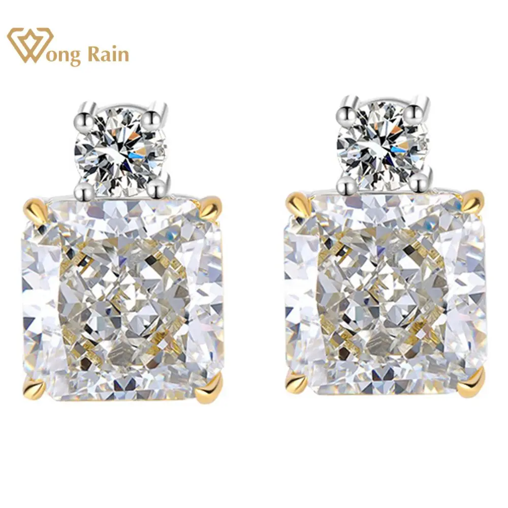 

Wong Rain 925 Sterling Silver Crushed Ice Cut G Color Simulated Moissanite Diamonds Earrings Ear Studs Fine Jewelry Wholesale