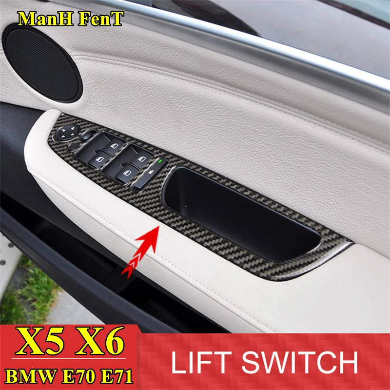 

Для BMW X5 X6 E70 E71 фоторамка из настоящего углеродного волокна внутреннее украшение 3D наклейка