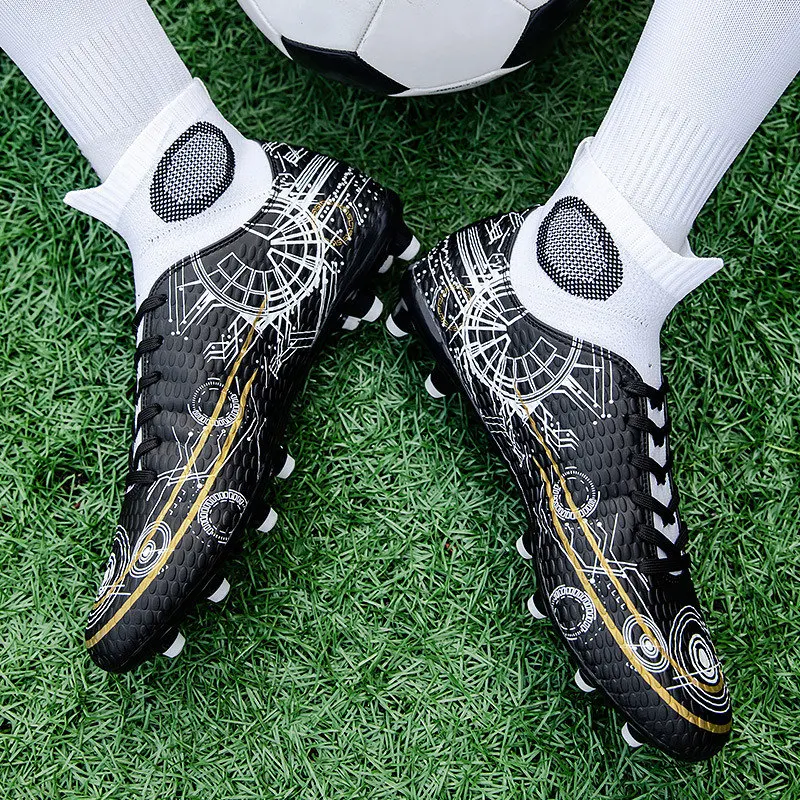 Professional High-top Men's Football Boots High-quality Breathable  Soccer Shoes For Men Non-slip Women Football Training Shoes