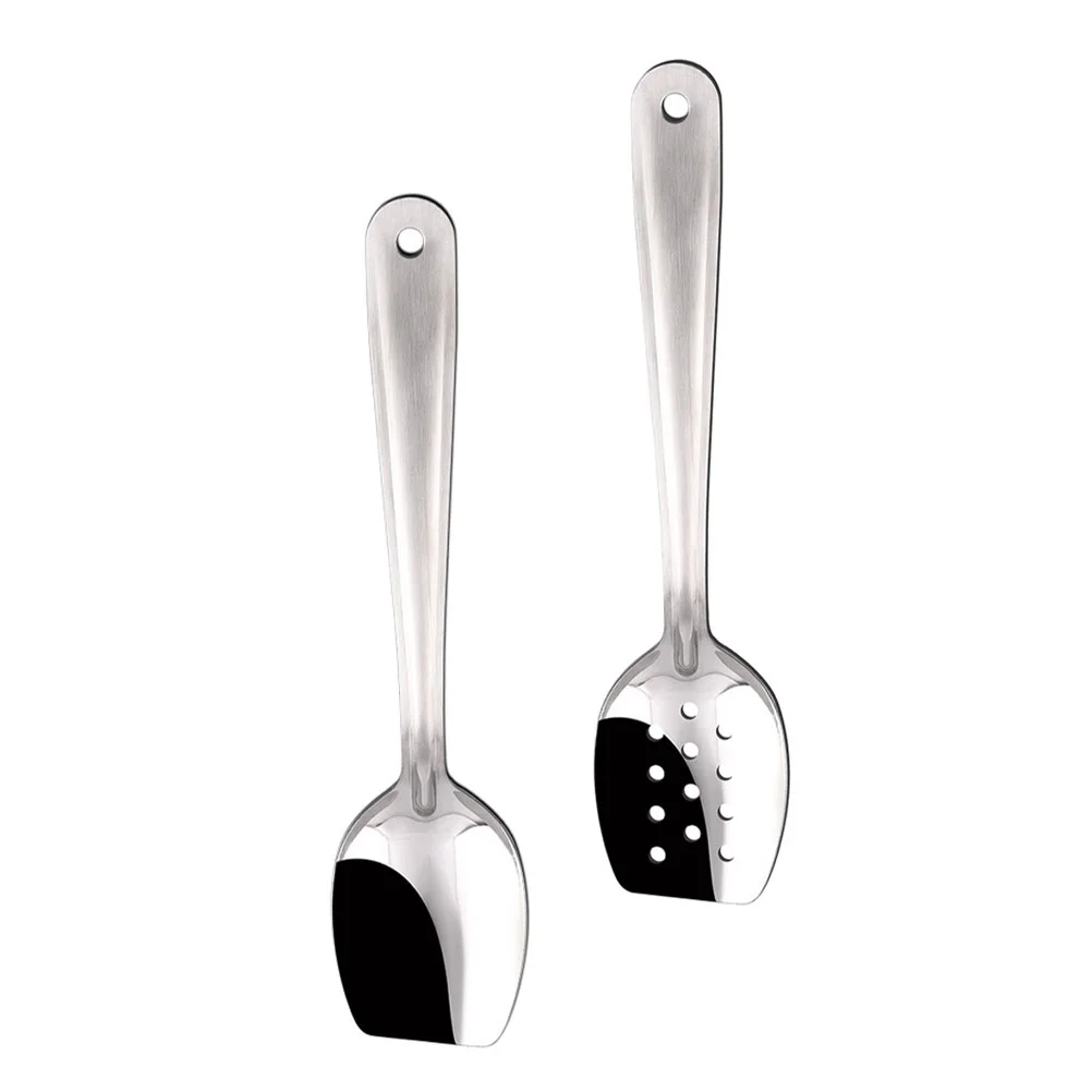 

1 Set Convenient Metal Spherification Spoon Mixing Spoon Cooking Spoons Slotted Spoon Stainless Steel Scoop for Home Kitchen