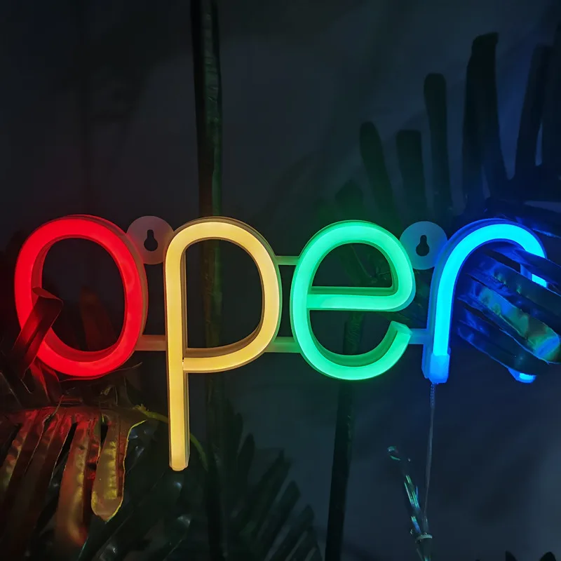 Купить Чехол для открытой вывески, с неосветильник светодиодный фонариком, USB, с батарейным отсеком, для бизнеса, рекламы, для крепления в стену, на ...