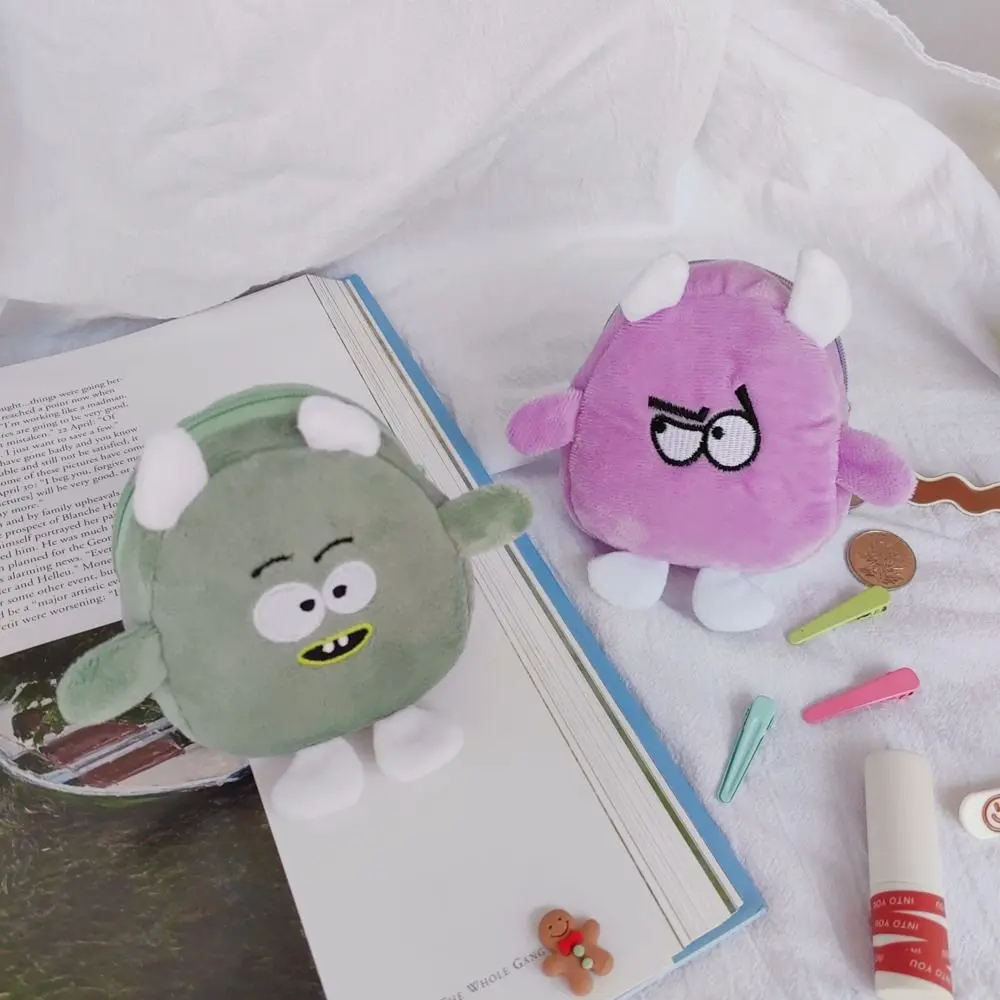 

Funny Plush Animals For Girls Bus Card Case ID Card Holder Korean Key Chains Cartoon Coin Purse Card Holder Purse Wallets