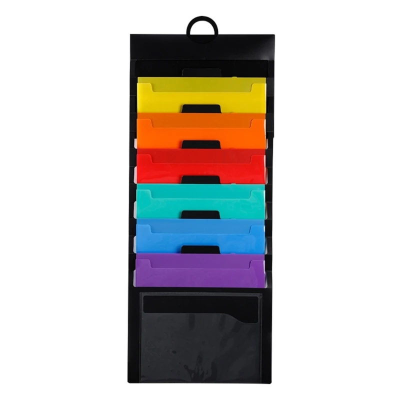 

Wall File Holder 6 Tier Expanding Wall Mounted/Hanging Document Paper Foldable for Daily School Office Use