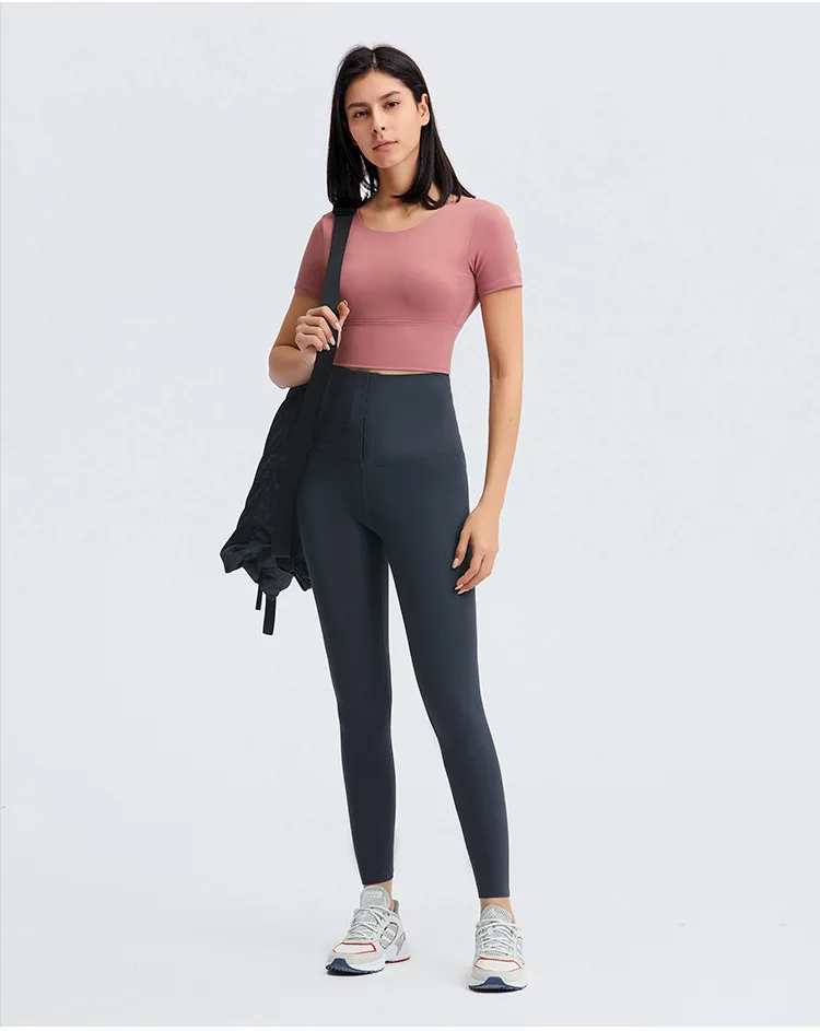 Luluwomen's Pants Yoga Leggings Gym Workout Fitness Sport High Waist Tights Hidden Button Corset Waist Women's Clothing Trousers