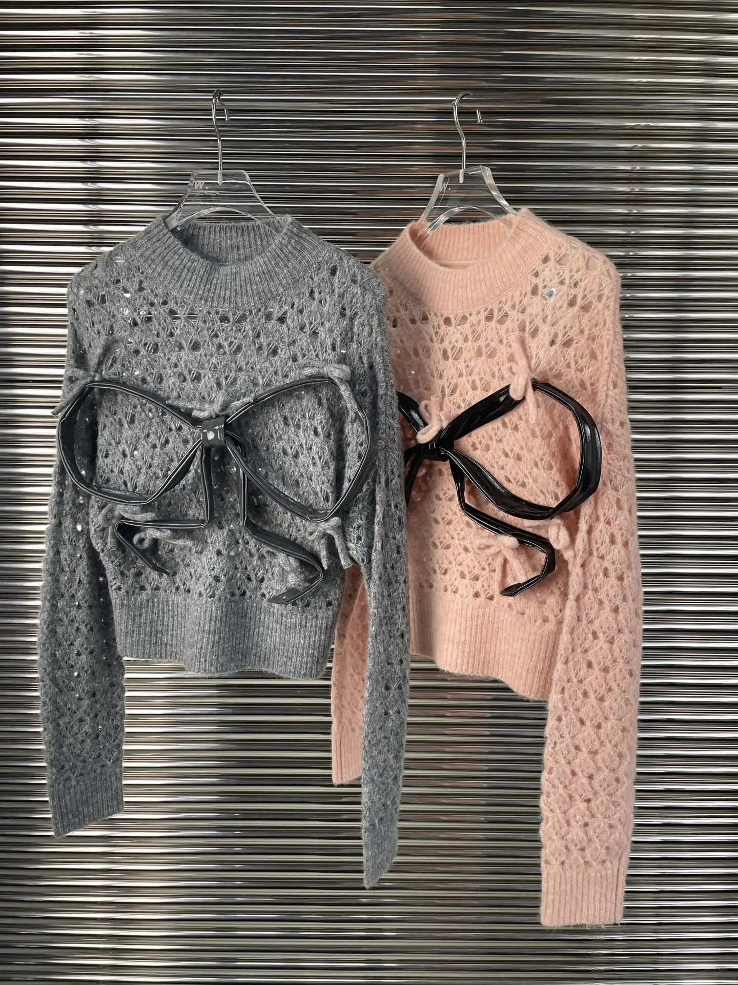 

2023 женская одежда банты украсят пустой свитер осень-зима новинка 10/10