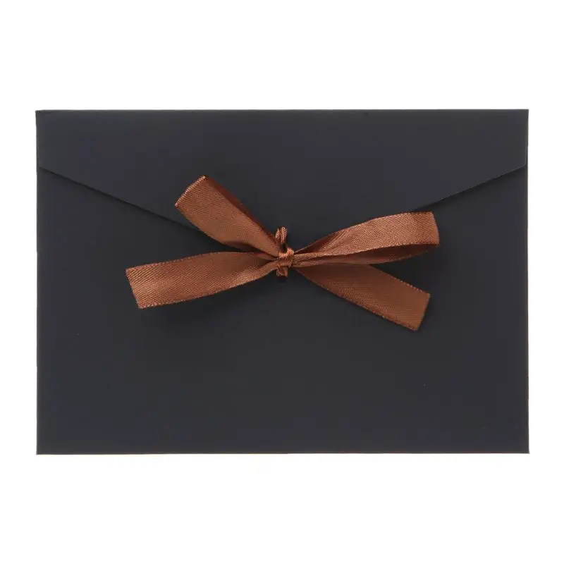 

10pcs Retro Vintage Blank Bow Paper Envelopes For Letter Greeting Cards Wedding Party Invitations Postcard Drop Shipping