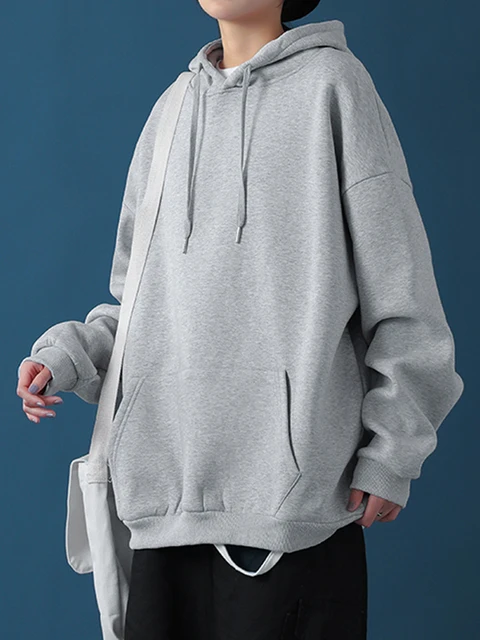 LEGIBLE 2022 New Oversize Hoodies Women pulovers Hooded Cotton Thicken Warm Loose Hoodie Women Sweatshirts Female 3