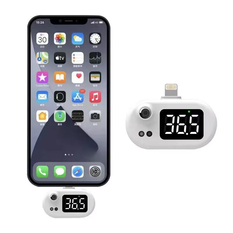 

Digital Smart Thermometer Phones Contactless Plug-in White For Non-contact Measurement Clinical Infrared Accuracy Electronic