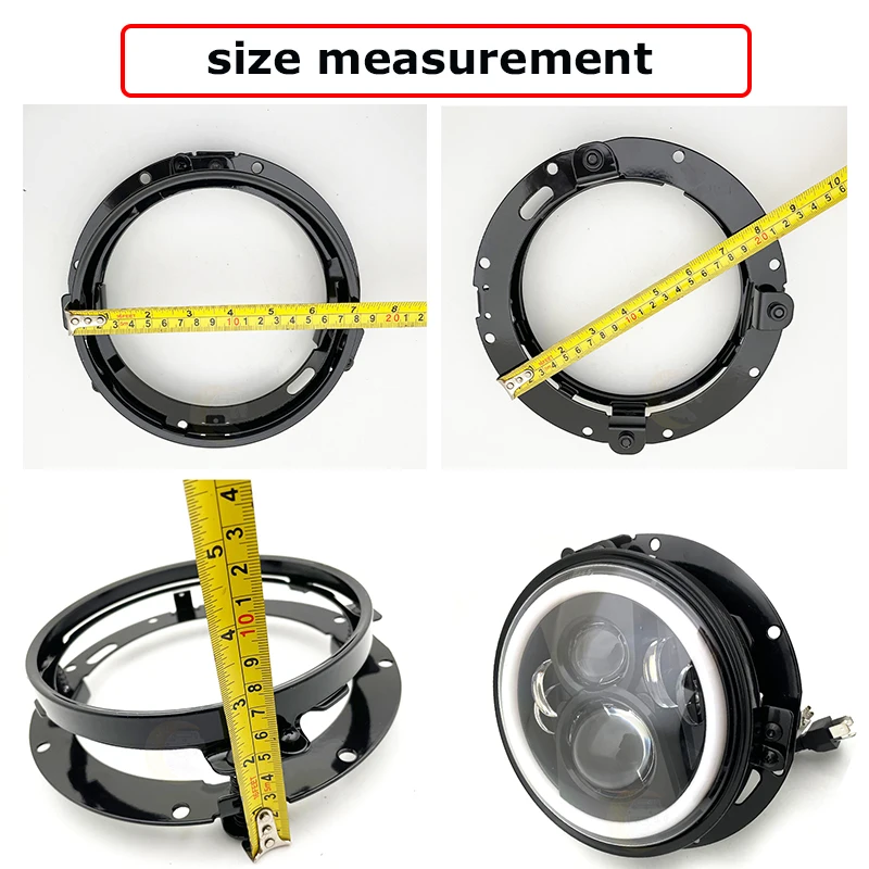 7-дюймовый черный/хромированный круглый адаптер для светодиодной фары Монтажное