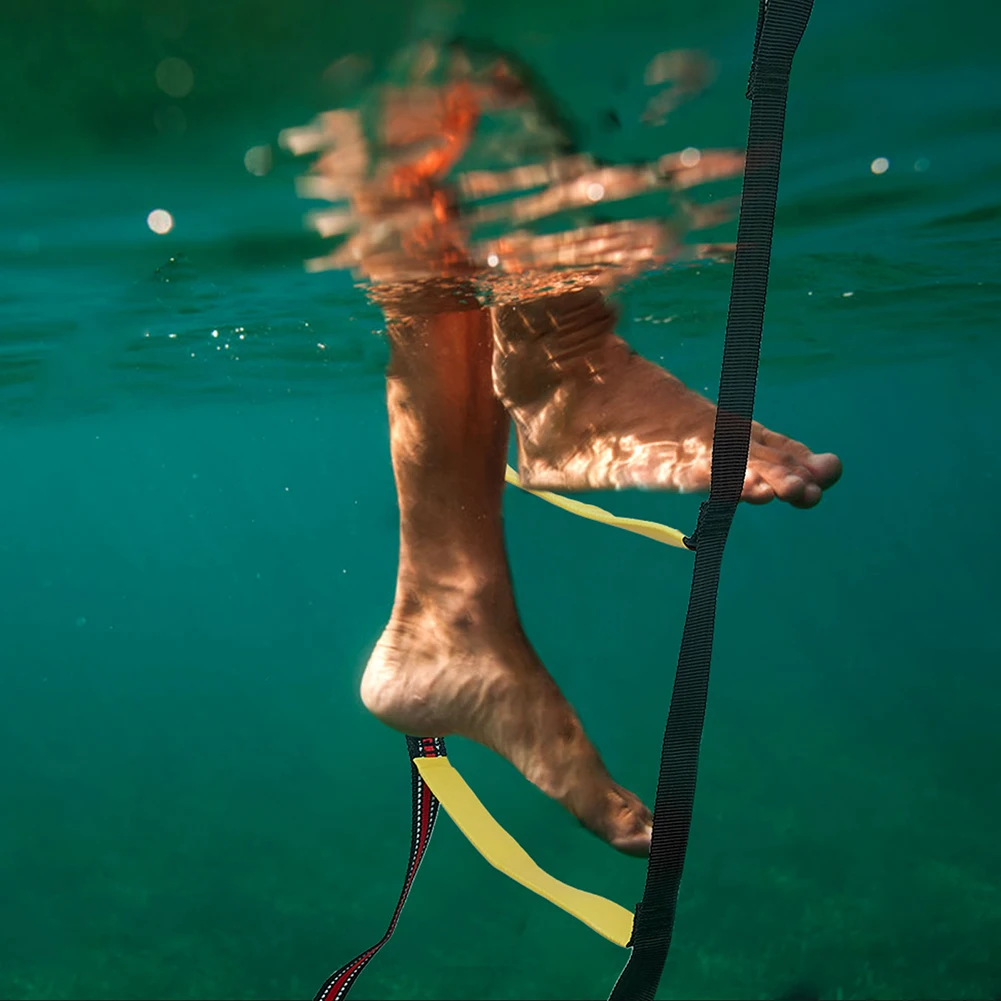 

3 Step Boarding Rope Ladder UV Resistant 1pc 30*2*2cm Canoeing Inflatable Boat Kayak Motorboat Nylon Brand New