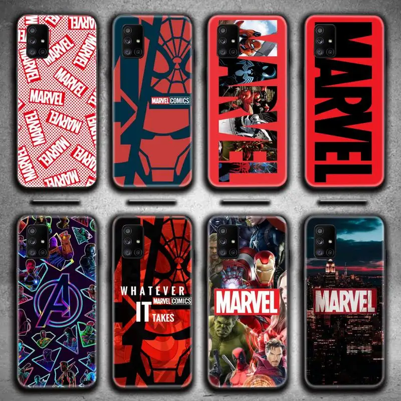 

Marvel logo Phone Case For Samsung Galaxy A52 A21S A02S A12 A31 A81 A10 A30 A32 A50 A80 A71 A51 5G