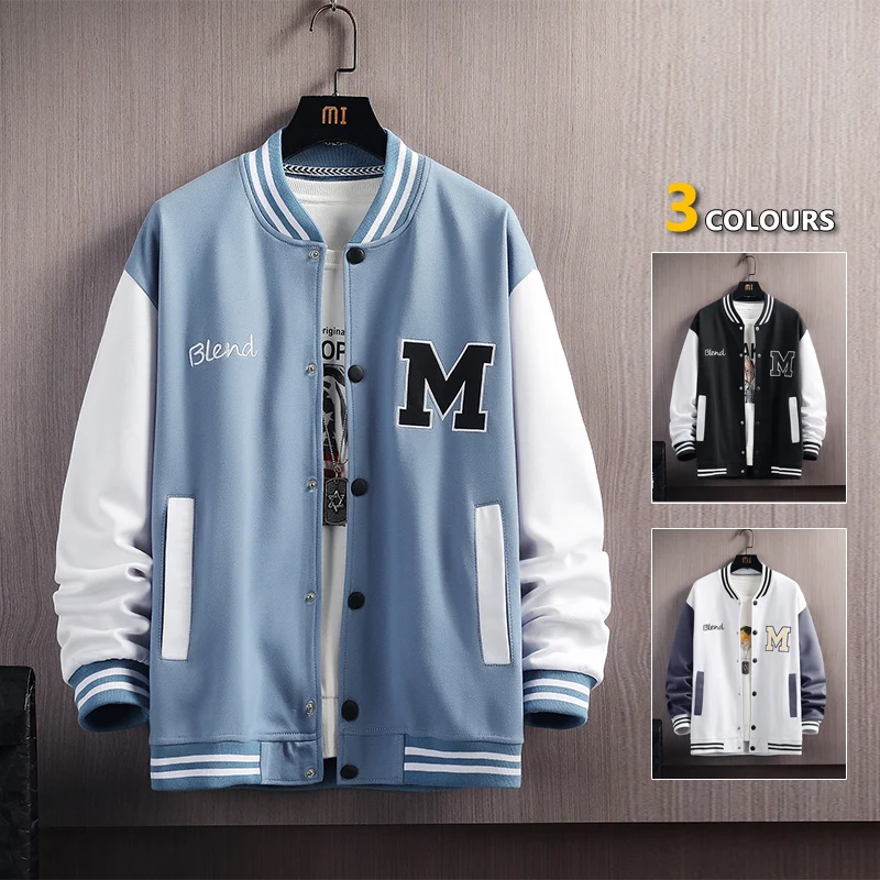 

Бейсбольная куртка в стиле пэчворк для мужчин, Бомбер с надписью s, куртка большого размера в стиле хип-хоп, Весенняя уличная одежда