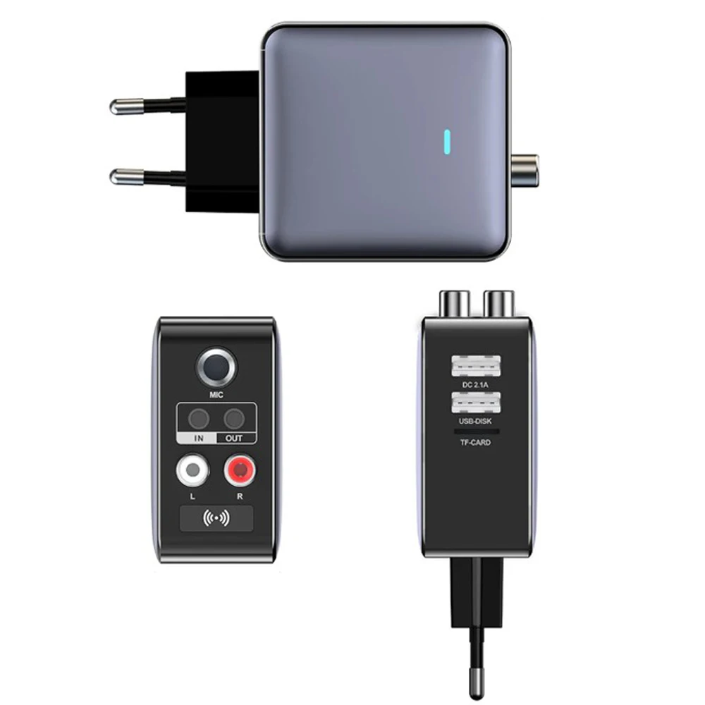 USB зарядное устройство 3 5 мм 6 AUX/RCA/U-Disk/TF/ Микрофон Караоке HIFI Bluetooth Аудио