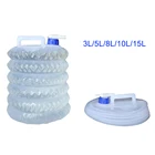 Уличная складная сумка для воды 3L-15L, многоразовые контейнеры для воды, емкость для питьевой воды для кемпинга, походов, рыбалки