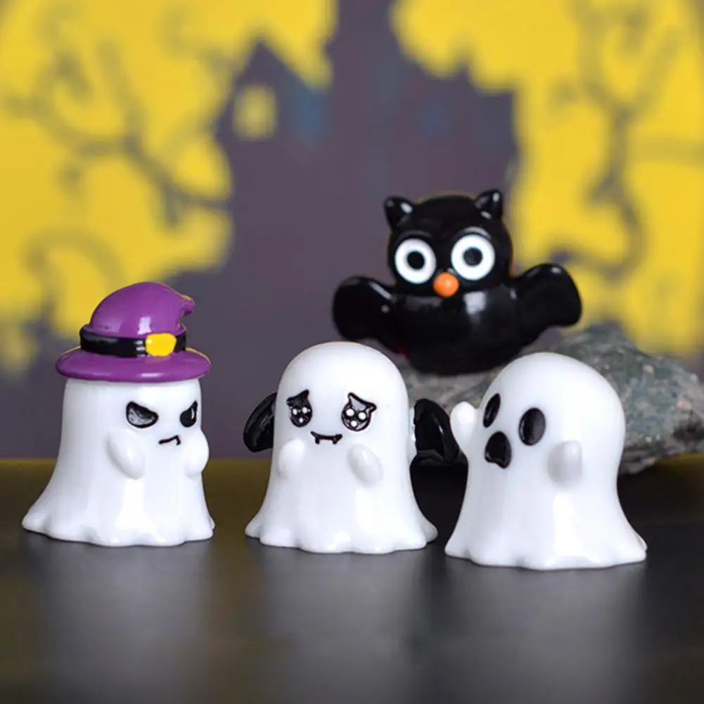 Настольное украшение призрака жуткий Хэллоуин мини-фигурка набор со шляпой